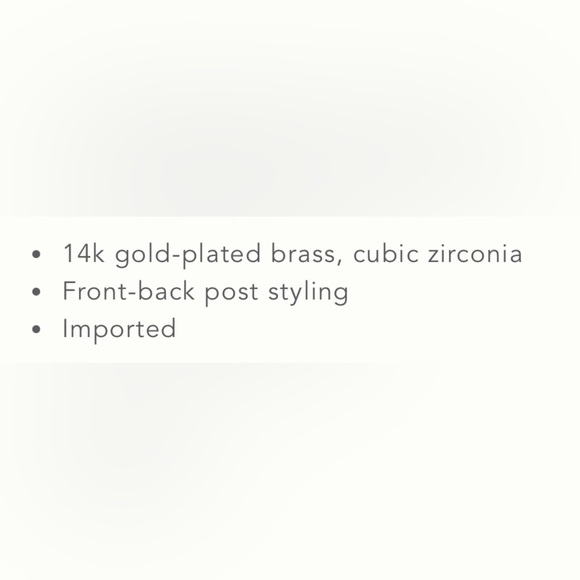 NWT Dainty Crystal Triangle Drop Earrings - Picture 4 of 4